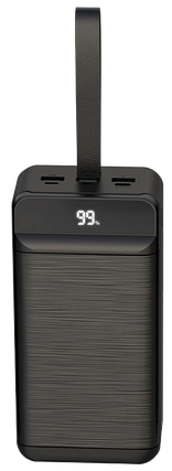Портативний зарядний пристрій XO PR158 - 50000 mAh 3-Input PD20W + QC22.5W with light Black, фото 1