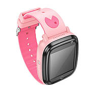 Дитячий cмарт-годинник Hoco Y100 children watch with call function Pink, фото 3