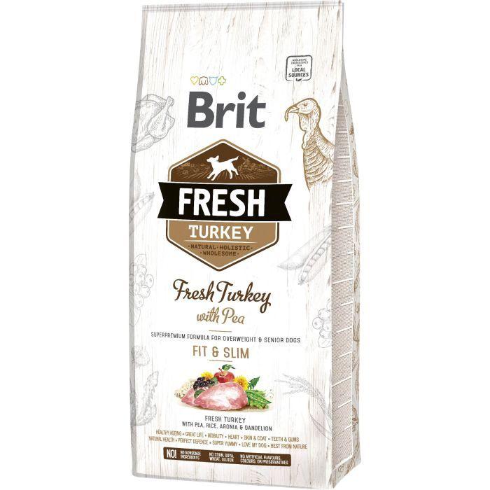 Корм сухий Brit Fresh Turkey Pea Adult Fit для дорослих собак з зайвою вагою з індичкою та горохом 2.5 кг