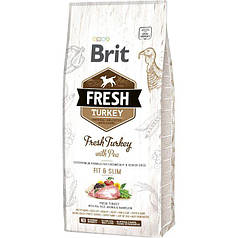 Корм сухий Brit Fresh Turkey Pea Adult Fit для дорослих собак з зайвою вагою з індичкою та горохом 12 кг