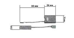 Щітки для електроінструменту 6*16*24 А-69 клема KOSA