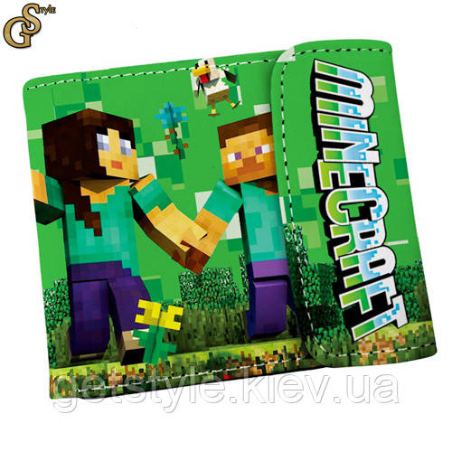 Гаманець Minecraft Майнкрафт із застібкою, фото 1