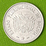 Монета Болівії 50 сентаво 2010 р, фото 2