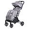Дитяча прогулянкова коляска EL CAMINO ME 1129 LINK Silver Striped чохол, дощовик колір сріблястий, фото 4