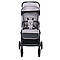 Дитяча прогулянкова коляска EL CAMINO ME 1129 LINK Silver Striped чохол, дощовик колір сріблястий, фото 5