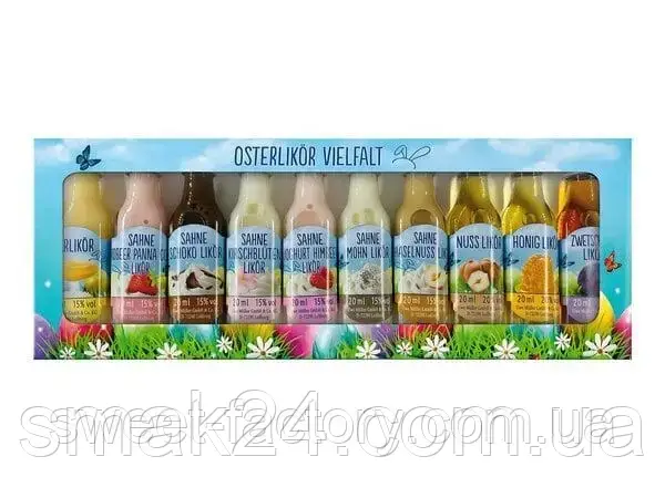 Подарунковий набір з лікерами Osterlikor Vielfalt (10х20 мл) 200 мл Німеччина