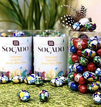 Цукерки Сокадо Яйця Праліне із Молочного та Чорного Шоколаду Socado Ovetti Eggs Mix Tub 500 г Італія
