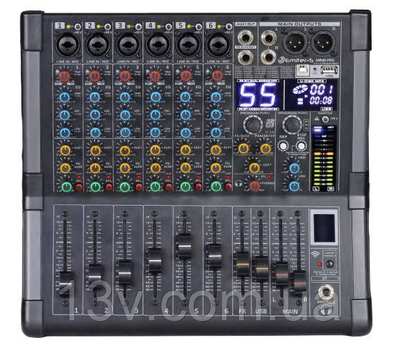 Мікшерний пульт Emiter-S AM-MINI6-PRO, 30Вт
