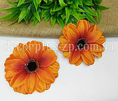 Квітка цинії 12см , помаранчевий