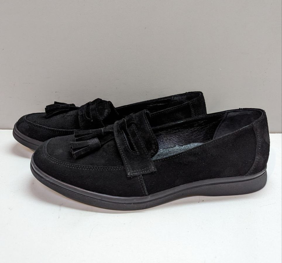 STTOPA Розміри 36-43. Туфлі лофери великих розмірів шкіряні. 178-3643-1 Чорні, фото 1
