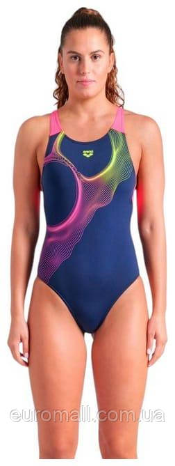 Купальник для Жінкиок Arena RIPPLES SWIMSUIT V BACK B синій Жінки 36, фото 1