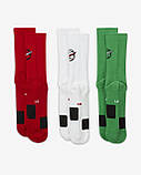 Шкарпетки Nike U NK CREW EVERYDAY BBALL 3PR білий, зелений, червоний Уні 46-50, фото 3