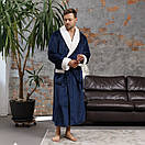 Чоловічий теплий махровий халат для будинку довгий банний від виробника, Чоловічі халати велсофт, фото 2