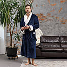 Чоловічий теплий махровий халат для будинку довгий банний від виробника, Чоловічі халати велсофт, фото 3