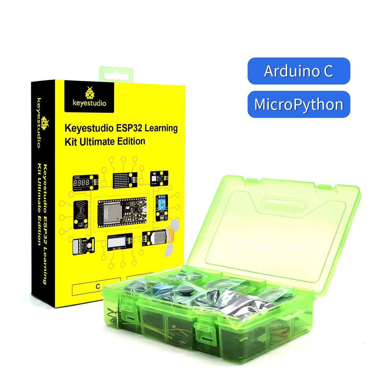 Стартовий набір Keyestudio ESP32 з модулями і датчиками – Ultimate Edition для навчання та проектів, фото 1