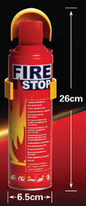 Вогнегасник вуглекислотний Fire Stop 0.5 л з кріпленням 0.5 кг (ТЕРМІН ПРИДІЇ 5 РОКІВ)