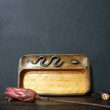 Піднос для подачі суші Змія Розмір 14 х 25 см. Код/Артикул А1016