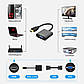 Кабель-перехідник HDMI на VGA Vention Adapter (0.15 м, Full HD 60 Гц, AUX, Micro USB). Black, фото 3