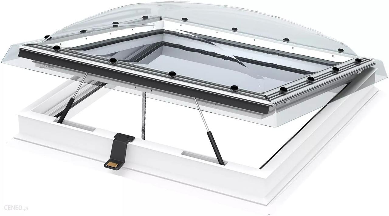 Вікно для пласкої покрівлі VELUX СVP 0673 + ISD 0100/0000 з дистанційним керуванням купол матовий або прозорий