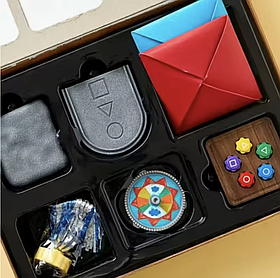 Набір Ігор з Гра в Кальмара 6 в 1: Ddakji + Flying Stone + Gong-gi + Spinning Top + Jegi Squid Game