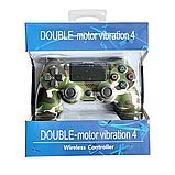 Бездротовий джойстик PS4 Double Shock 4 Bluetooth геймпад зелений камуфляж для приставки ПК і телефона, фото 7
