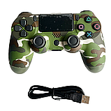 Бездротовий джойстик PS4 Double Shock 4 Bluetooth геймпад зелений камуфляж для приставки ПК і телефона, фото 6
