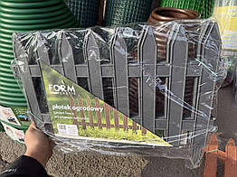 Декоративний парканик FoarmPlastic 27 см * 3,2 м Графітовий