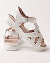 Босоніжки на платформі Lifexpert білі шкіра, фото 5