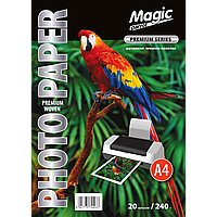 Матовий фотопапір Полотно А4 240 г/м² (20 аркушів), фотопапір для принтера А4