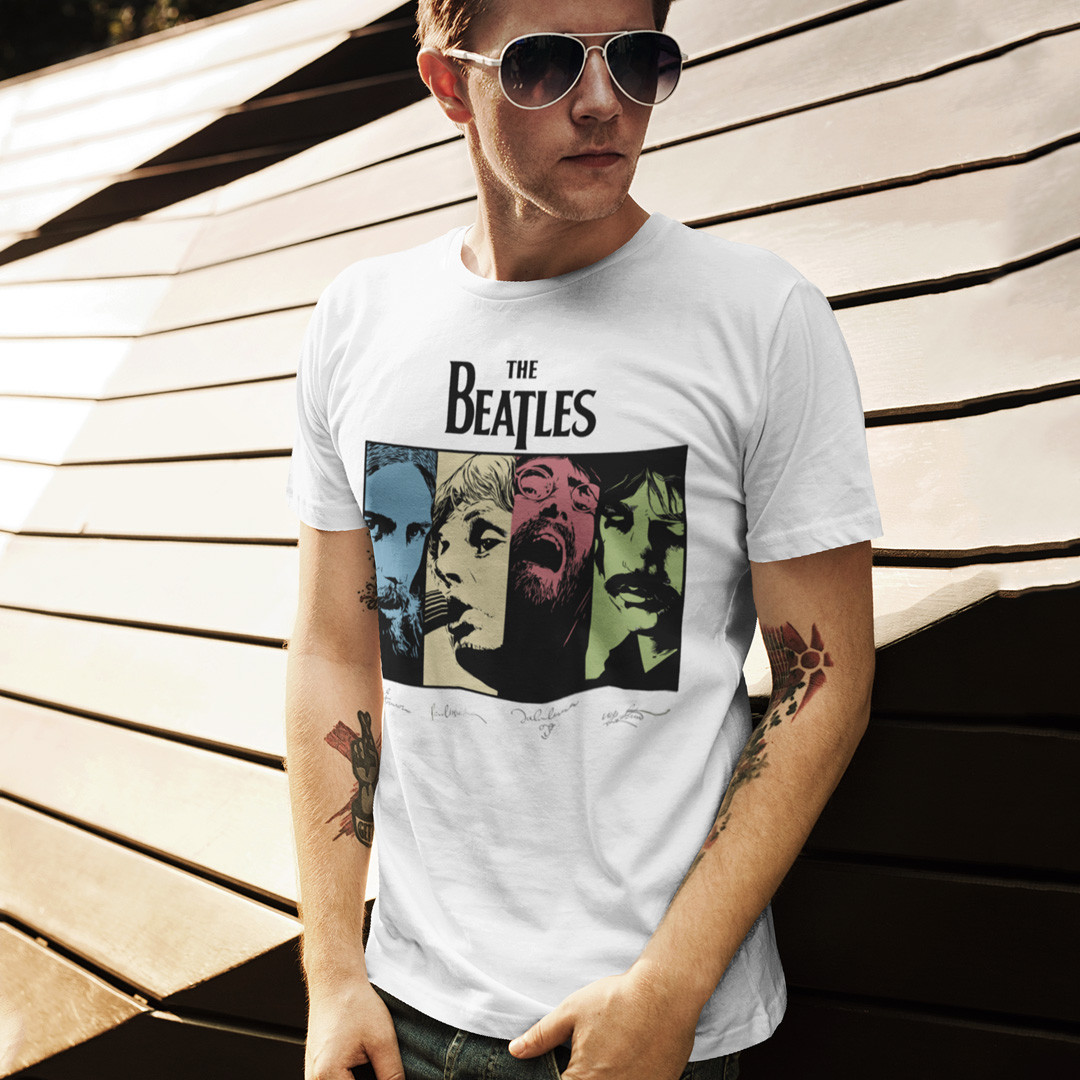 Футболка унісекс The Beatles (Portraits) XS білий, фото 1