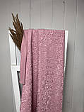 Трикотаж жакард Рожева пудра, фото 3
