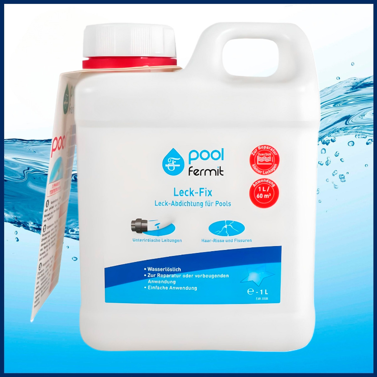 Засіб від течі у басейні Pool Fermit Leck-Fix, 1 л, фото 1
