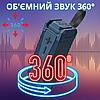 Гучна портативна колонка з об'ємним 3D звуком потужна Bluetooth колонка блютуз з USB SD і FM радіо синя Hoco, фото 9
