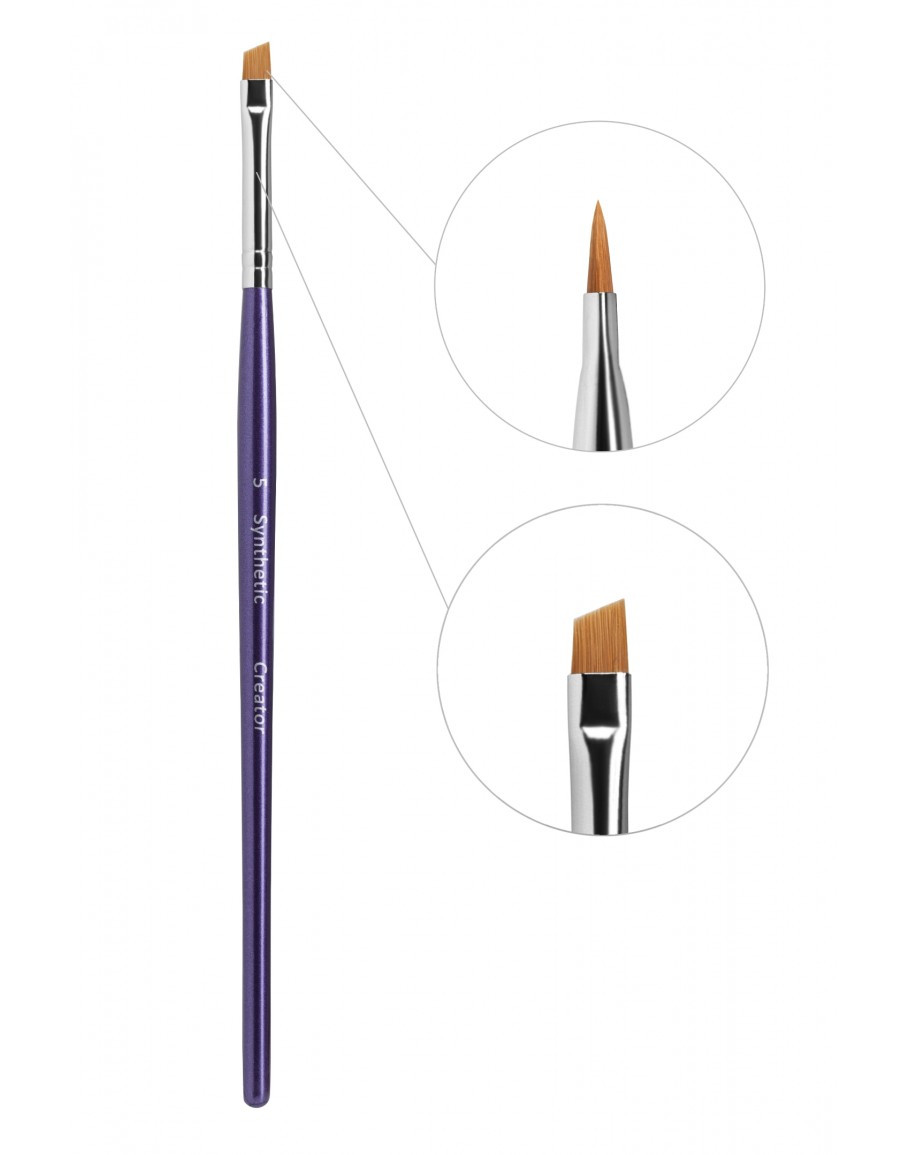 Кисть Synthetic для брів (синтетика) синя ручка № 5, фото 1