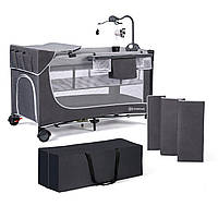 Ліжко-манеж з пеленатором Kinderkraft Leody Grey (KCLEOD00GRY00AC)