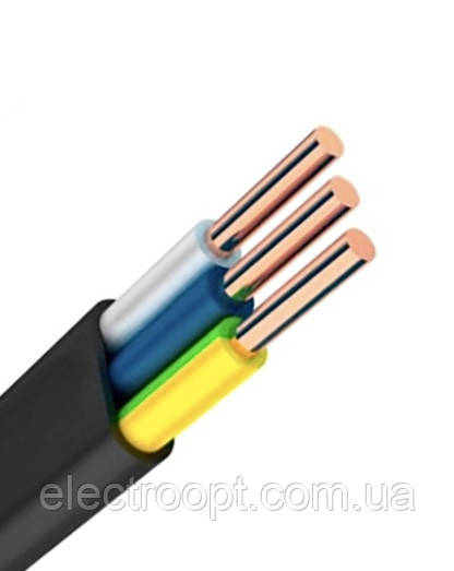 Силовий мідний кабель ВВГнгд 3х4 Одеса ГОСТ негорючий (кратно 5 м)