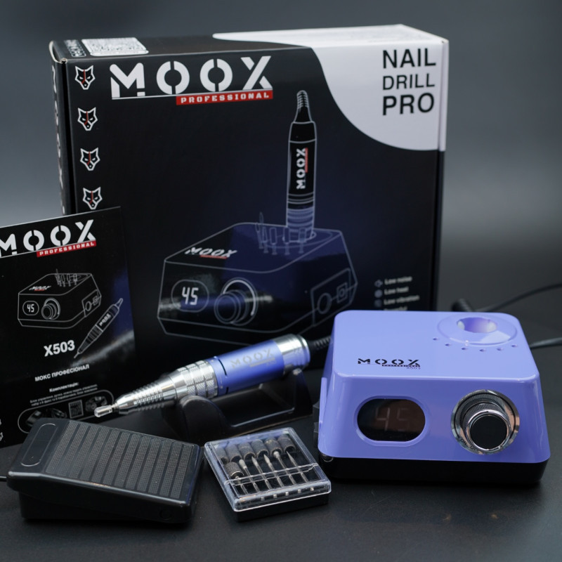 Фрезер для манікюру та педикюру MOOX X503 45 000 об/хв, 70 W, Purple, фото 1