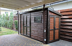 🚪 Госпблок на ДВА ВХОДИ 8м2 (2*4) | Полиці, водостік