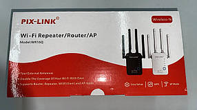Wi-Fi ретранслятор Pix-link WR16Q, підсилювач сигналу, 300 Мбіт/с, 4 антени