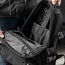 Міський спортивний рюкзак Kraft Black 18 л чорний тканинний водонепроникний для ноутбука і навчання чоловічий унісекс, фото 10