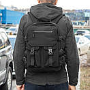 Міський спортивний рюкзак Kraft Black 18 л чорний тканинний водонепроникний для ноутбука і навчання чоловічий унісекс, фото 2