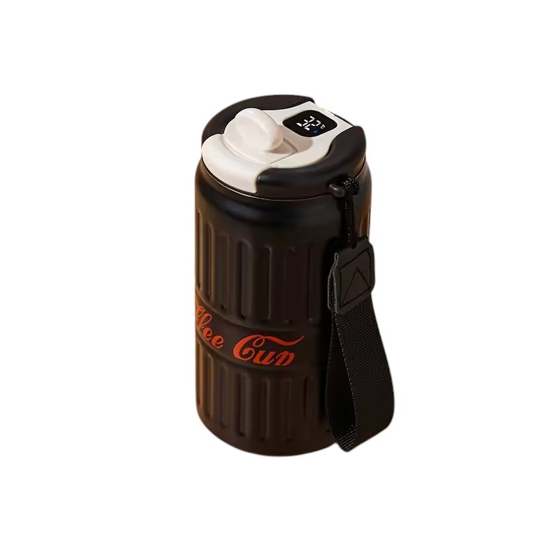 Термокухоль для кави чаю з індикатором температури Coca Cola Style чорний (LB-181563)