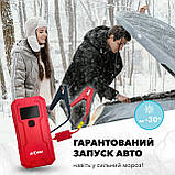 Пусковий бустер Globus 35000 mAh — переносний пристрій для запуску авто, Power Bank, ліхтар, USB-заряджання, фото 7