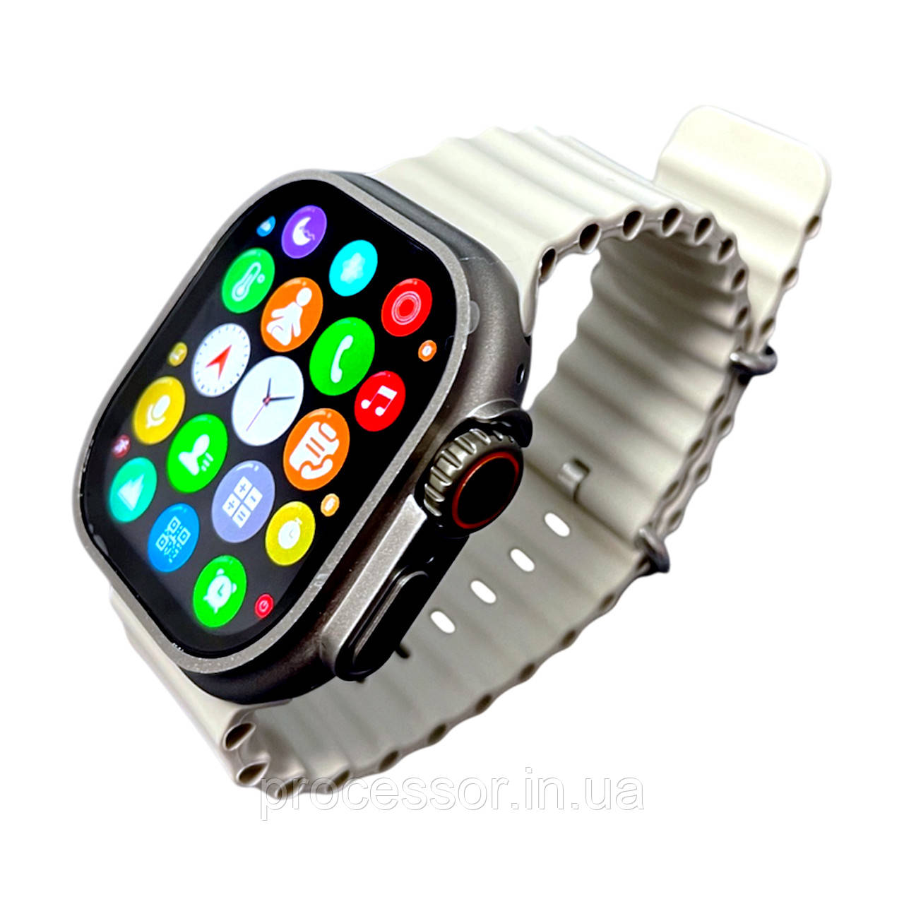 Стильний смарт-годинник S8 Ultra Lite Smart Watch із сірим ремінцем, крокомір, пульсометром