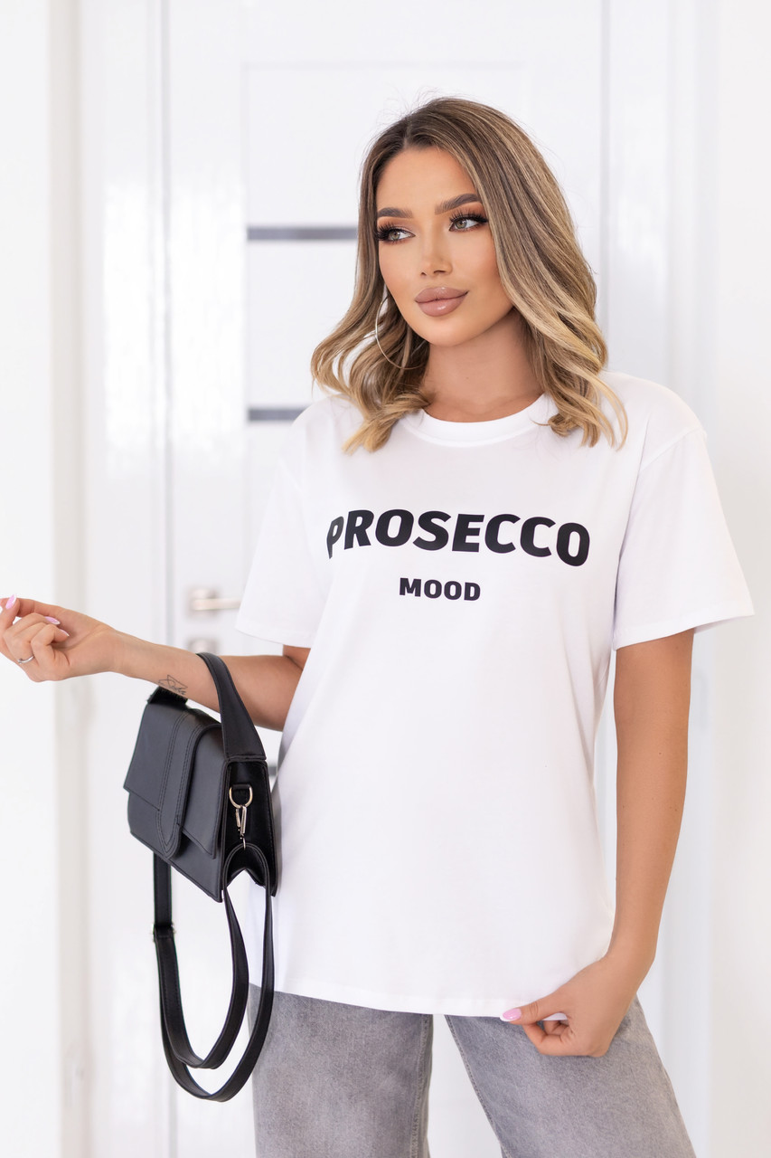 Футболка оверсайз жіноча "Prosecco" | Норма і батал