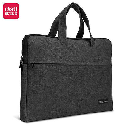 Портфель Deli 5590 темно-сірий, 2 відділення, 400*290*35 мм (з паролоном), Портфель-папка для документів, фото 1