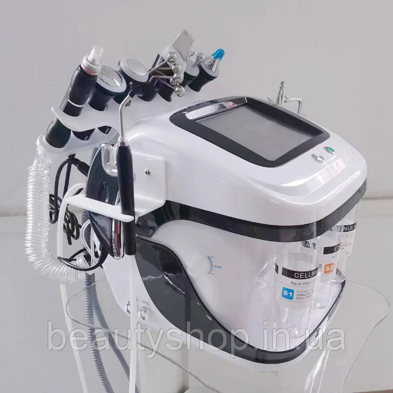 Апарат для мікродермабразії обличчя H2 Small Bubble 10 в 1, глибоке очищення шкіри, гідродермабразія, кисневе обладнання, фото 1