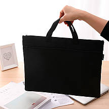 Сумка Портфель Deli EB55022, чорний, 2 відділення, 390*300мм, Портфель-папка для документів, Сумка для ноутбука, фото 3