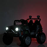 Дитячий електромобіль на акумуляторі джип Jeep M 4960 з пультом радіокерування для дітей 3-8 років камуфляж, фото 5