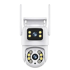 IP камера відеонагляду RIAS Q13 (iCSee APP) Wi-Fi 2 об'єктива 3MP+3MP вулична з віддаленим доступом White